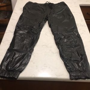 Leather Joggers